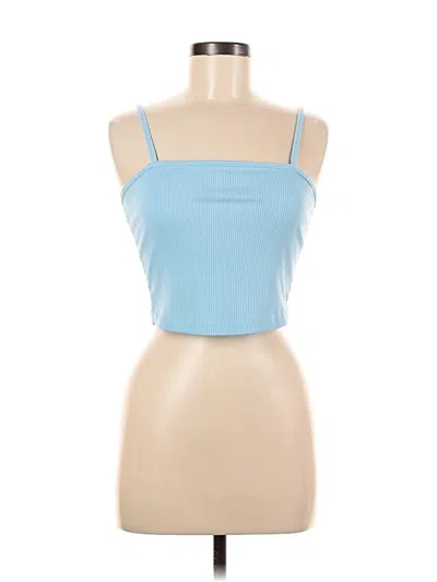 Pre-owned Forever 21 Tank Top Blue Strapless Neckline Tops
