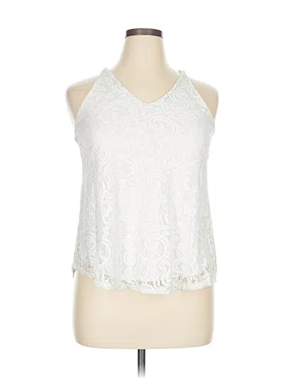 Pre-owned First Love Tank Top White Halter Neckline Tops