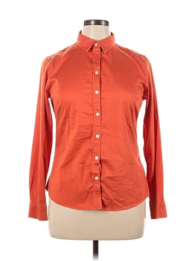 Pre-owned Banana Republic Factory Store Long Sleeve Button Down Shirt In Orange