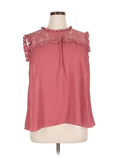 Pre-owned City Chic Sleeveless Blouse In Pink