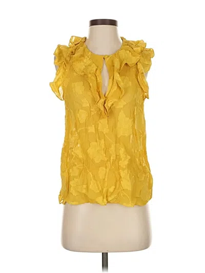 Pre-owned Joie Sleeveless Blouse In Yellow