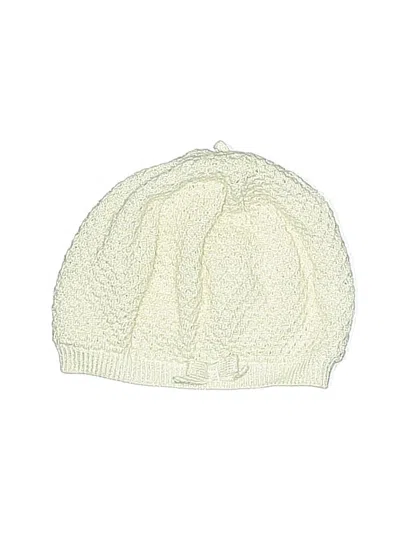 Pre-owned Janie And Jack Babies' Beanie Hat In White
