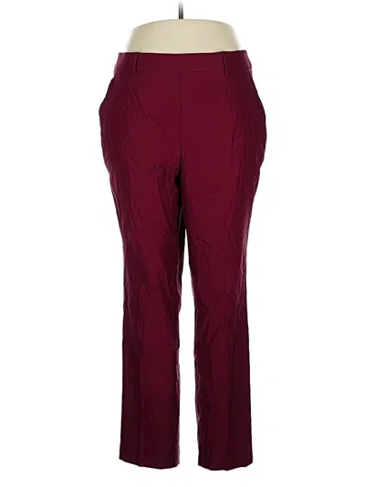 Pre-owned Rafaella Dress Pants In Burgundy