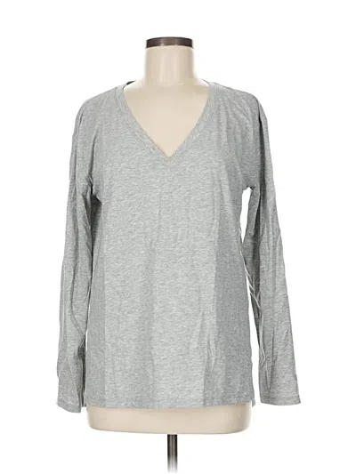 Pre-owned Athleta Long Sleeve T-shirt In Gray