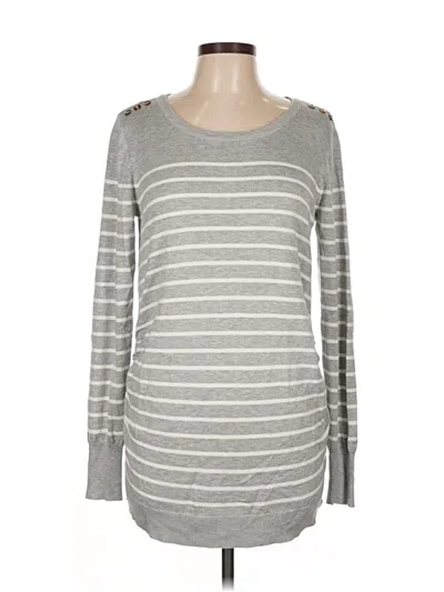 Pre-owned Lety & Me Long Sleeve T-shirt In Gray