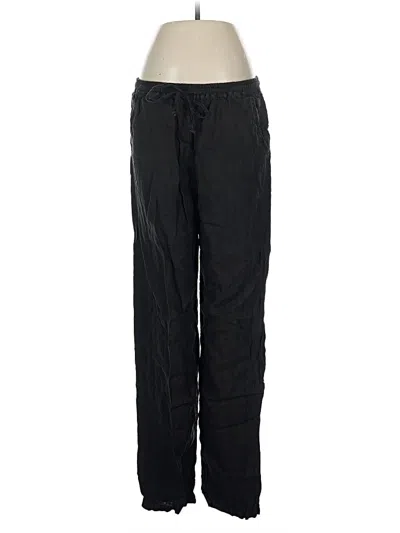Pre-owned Billy Reid Linen Pants In Black