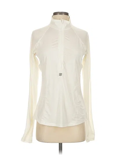Pre-owned Athleta Long Sleeve T-shirt In White