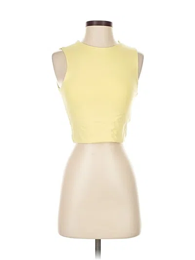 Pre-owned Zara Tank Top Yellow Halter Neckline Tops