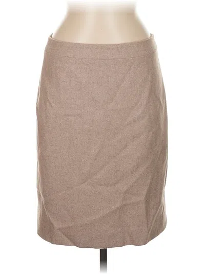 Pre-owned J.crew Factory Store Wool Skirt In Brown