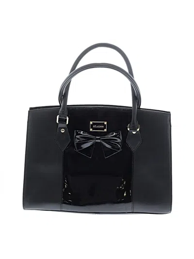 Pre-owned St John Leather Shoulder Bag In Black