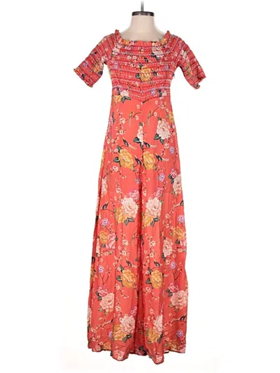Pre-owned Farm Rio For Anthropologie Jumpsuit In Red
