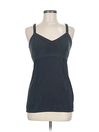 Pre-owned Lululemon Athletica Tank Top Black Halter Neckline Tops