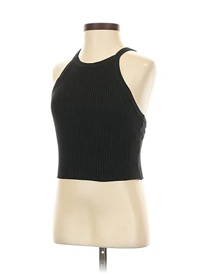 Pre-owned Good American Sleeveless Top Black Halter Neckline Tops