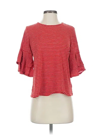 Pre-owned W5 Short Sleeve Top Red Boatneck Tops