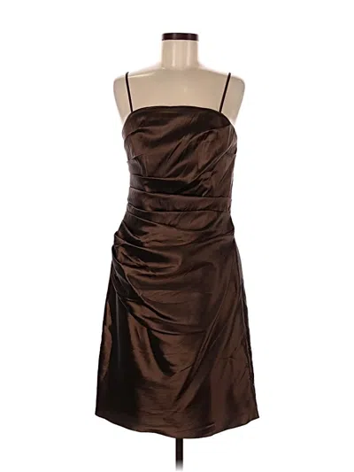 Pre-owned Bill Levkoff Cocktail Dress In Brown