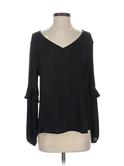 Pre-owned Veronica M Long Sleeve Blouse In Black