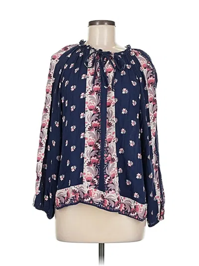 Pre-owned Lucky Brand 3/4 Sleeve Blouse In Blue