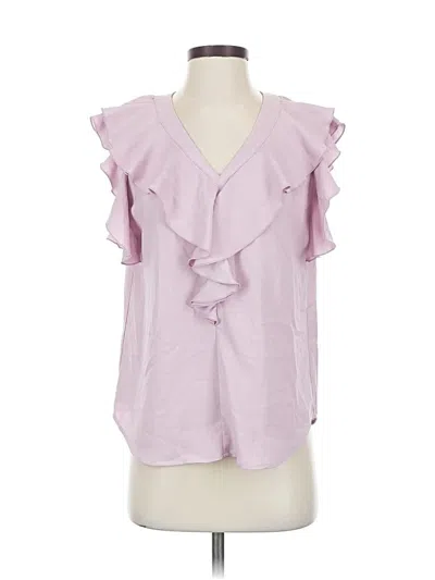 Pre-owned Ann Taylor Short Sleeve Blouse In Pink
