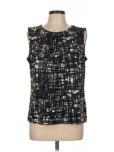 Pre-owned Jones New York Sleeveless Blouse In Black