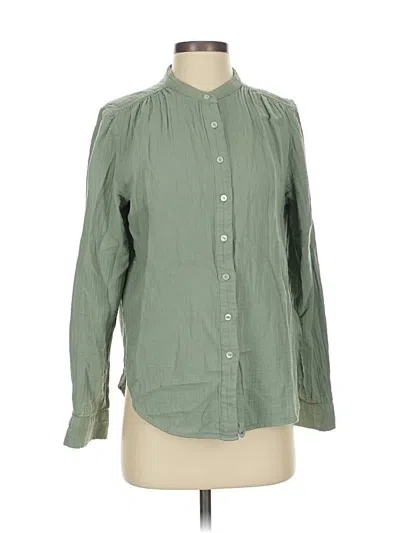 Pre-owned Gap Long Sleeve Button Down Shirt In Green