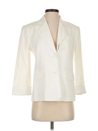 Pre-owned Alice And Olivia Alice + Olivia Blazer Jacket In White