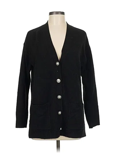 Pre-owned Talbots Cardigan Sweater In Black