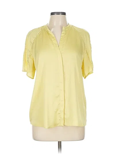 Pre-owned Vince Camuto Short Sleeve Blouse In Yellow