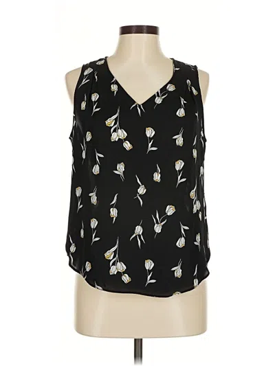 Pre-owned Banana Republic Factory Store Tank Top Black Plunge Neckline Tops