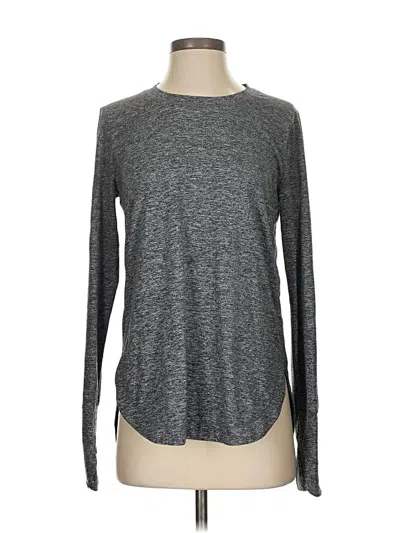 Pre-owned Athleta Long Sleeve T-shirt In Gray