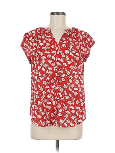 Pre-owned Fun2fun Short Sleeve Blouse In Red