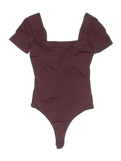 Pre-owned Klassy Network Bodysuit In Burgundy