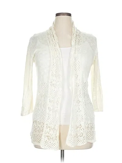 Pre-owned Belldini Cardigan Sweater In White