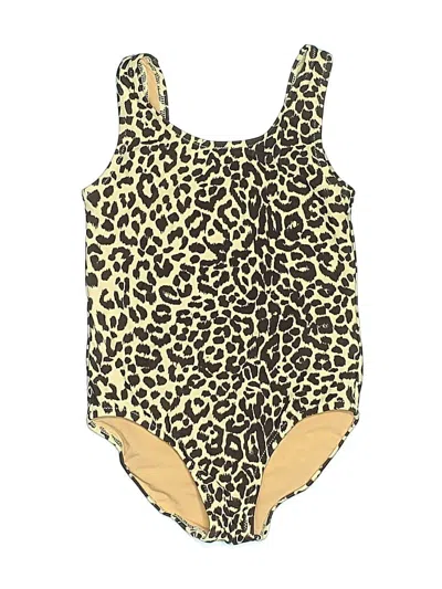 Pre-owned Crewcuts Kids' One Piece Swimsuit In Gold