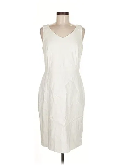 Pre-owned Ann Taylor Casual Dress In White