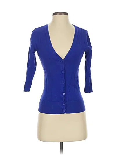 Pre-owned 14th & Union Cardigan Sweater In Blue