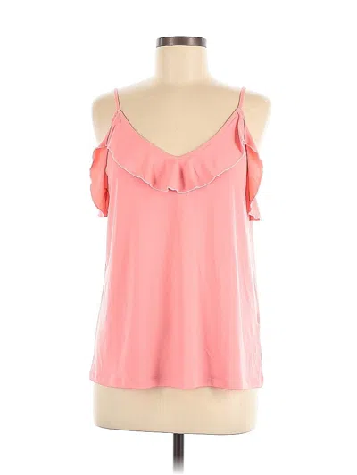 Pre-owned Banana Republic Factory Store Tank Top Pink Cold Shoulder Neckline Tops