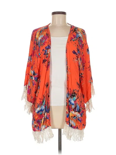 Pre-owned Umgee Kimono In Orange