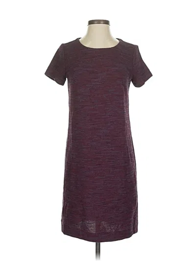 Pre-owned Ann Taylor Loft Casual Dress In Burgundy