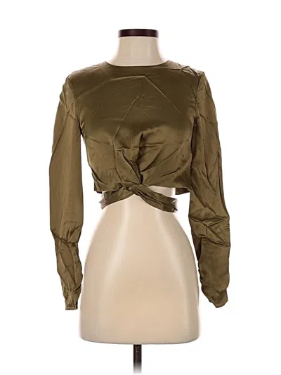 Zara Long Sleeve Blouse In Green