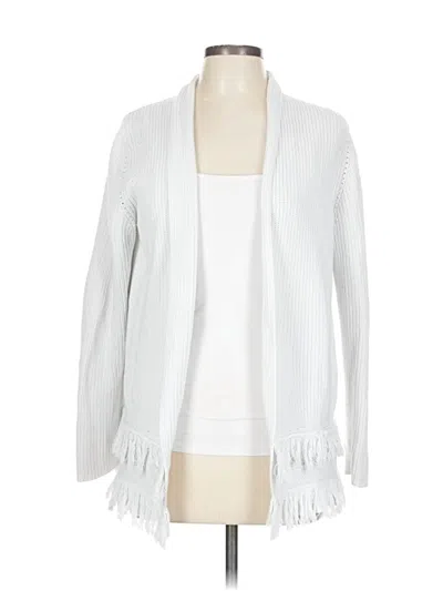 Pre-owned Lilly Pulitzer Cardigan Sweater In White