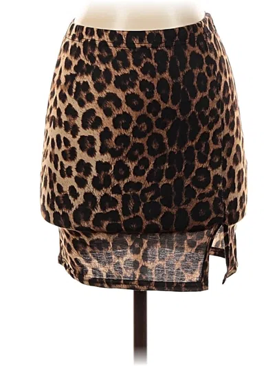 Pre-owned Nasty Gal Inc. Casual Skirt In Brown