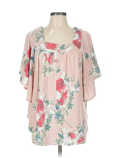 Pre-owned Bluivy Short Sleeve Blouse In Pink