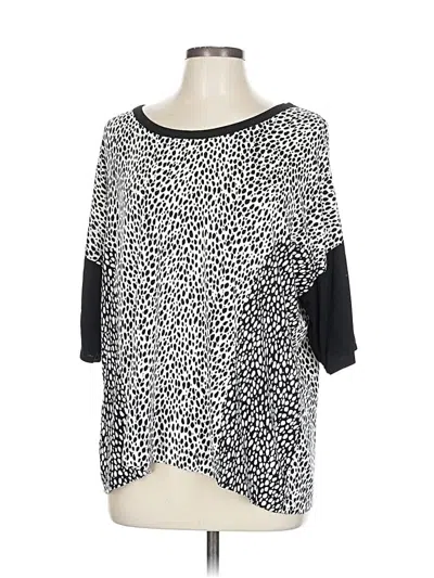 Pre-owned Dkny 3/4 Sleeve T-shirt In Black