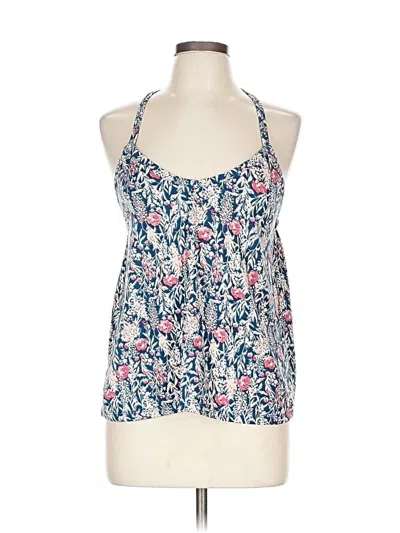 Pre-owned Lucky Brand Tank Top Blue Halter Neckline Tops