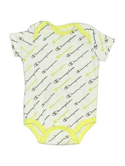 Pre-owned Champion Kids' Short Sleeve Onesie In Yellow