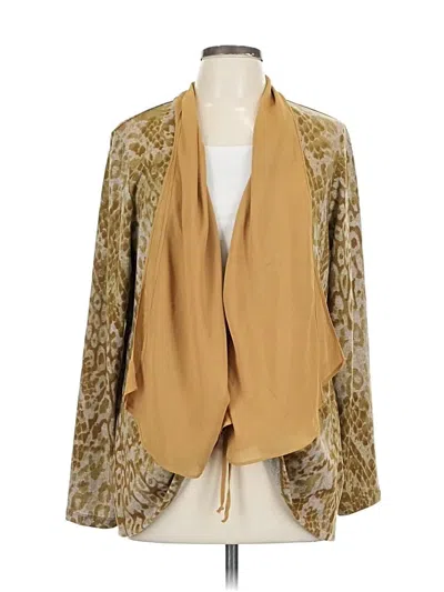 Pre-owned Logo By Lori Goldstein Cardigan Sweater In Brown