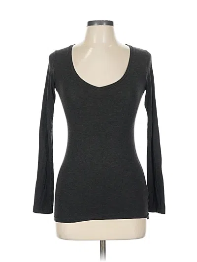 Pre-owned Majestic 3/4 Sleeve T-shirt In Gray