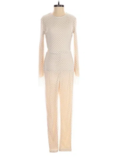 Pre-owned Club L London Jumpsuit In White