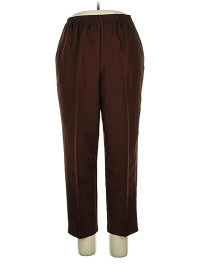 Pre-owned Alfred Dunner Casual Pants In Brown