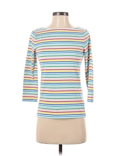 Pre-owned Talbots 3/4 Sleeve T-shirt In White